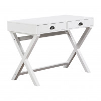 OSP Home Furnishings WHB5011-WH Washburn Chic Campaign Writing Desk in White Finish
